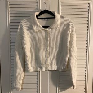 Hollister Easy Crop Polo Cardigan